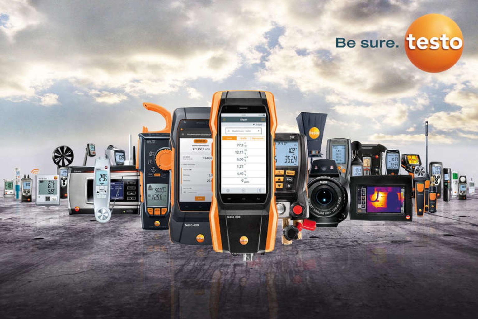 Range of Testo instruments for field service